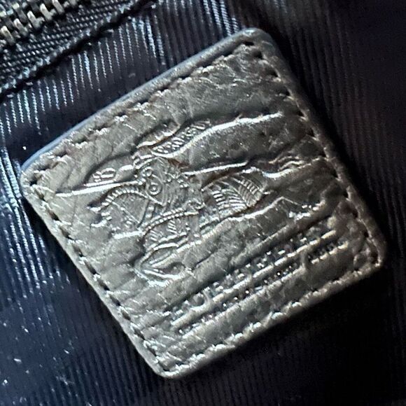 Burberry Canvas Shimmer Check Tote Bag Canvas & Leather - Picture 6 of 16